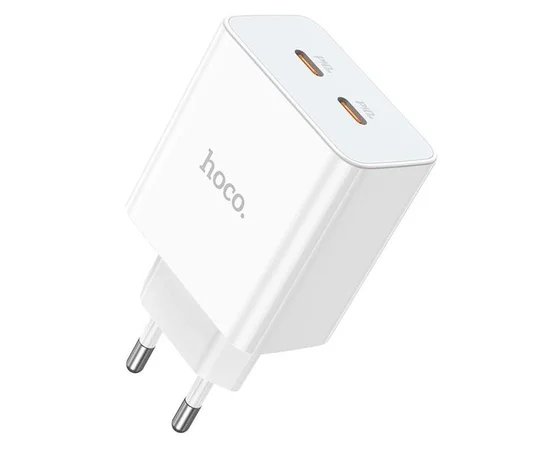 СЗУ Hoco C108A PD 35W (2 Type-C) White