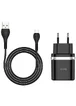 СЗУ Hoco C12Q Smart QC3.0 (1USB/3A) + MicroUSB Черный