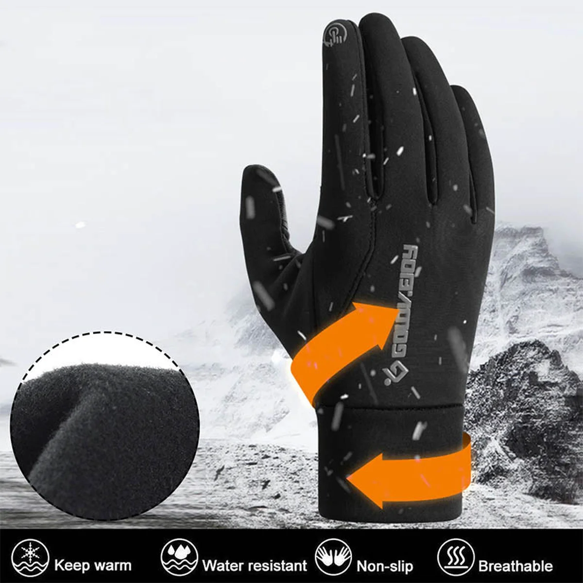 Перчатки сенсорные Golove joy (L) Anti-Slip 2023 Черный