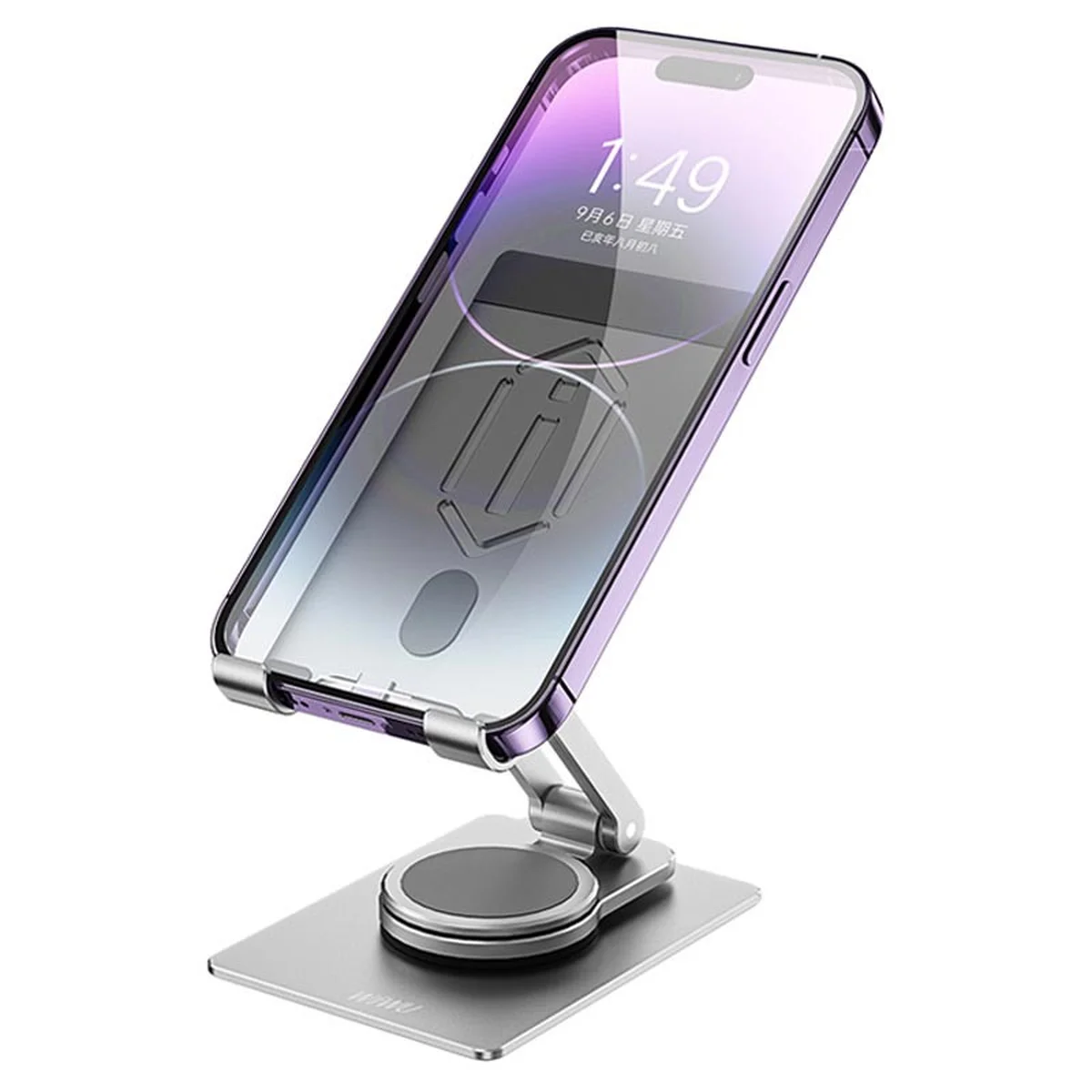 Подставка для планшетов WIWU ZM107 Desktop Rotation Stand  For Tablet up to 12.9 inch Silver