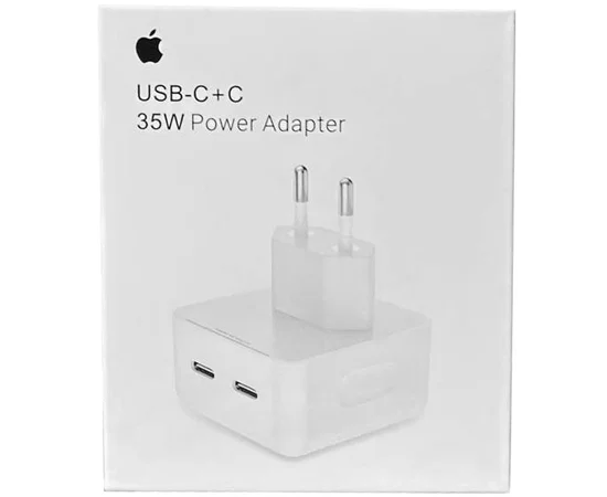 СЗУ для Apple 35W Dual USB-C Power Adapter (A) (box) Белый