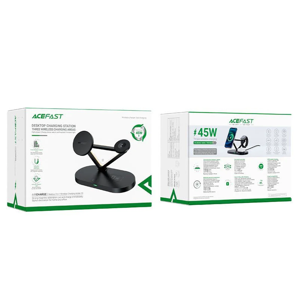 БЗУ Acefast E9 desktop 3-in-1 Black