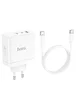 СЗУ Hoco N30 Glory PD65W (2Type-C/1USB) + Type-C to Type-C White
