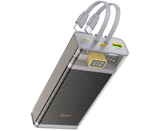 Портативное зарядное устройство Power Bank Hoco J104A Discovery Edition 22.5W with cable 20000 mAh Gray