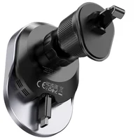 Автотримач із БЗУ Hoco HW12 Guardian magnetic (air outlet) Black / Gray