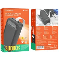 Портативное зарядное устройство Power Bank BOROFONE BJ14B Freeway 30000 mAh Black