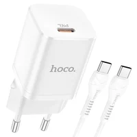 СЗУ HOCO N19 Rigorous PD25W 1Type-C + cable Type-C to Type-C Белый