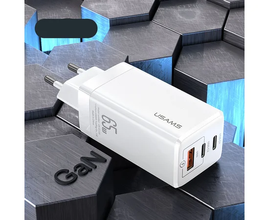 СЗУ USAMS CC110 GaN Mini Fast Charger EU Белый