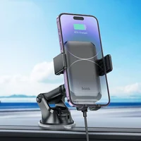 Автоутримувач із БЗУ Hoco HW9 Climber Black / Gray