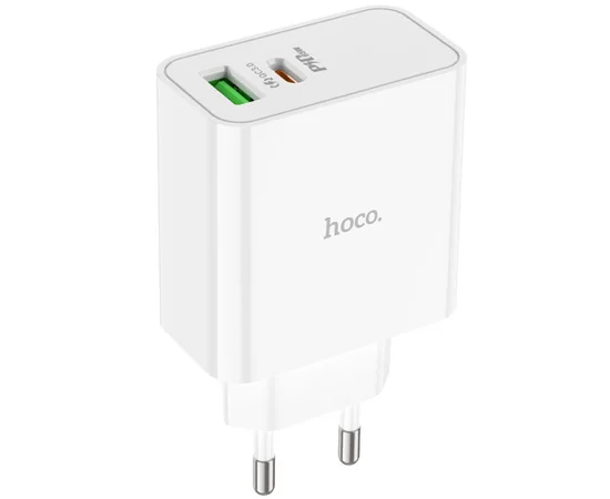 СЗУ Hoco C113A Awesome PD65W (1USB/1Type-C) White