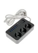 Удлинитель Power Socket MB-W08 (4xUSB/3xSocket) Черный