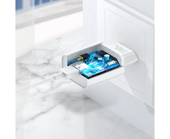 СЗУ USAMS US-CC075 T18 Single USB Travel Charger (EU) Белый