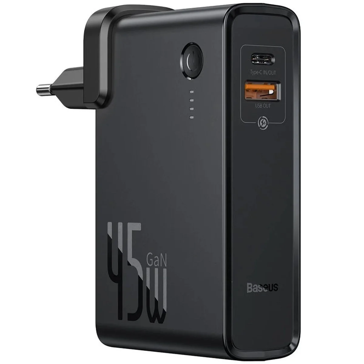 СЗУ + Power Bank 2in1 Baseus GaN (2 Type-C/ 45W) + 10 000 mAh Черный