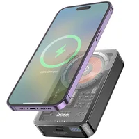 Портативное зарядное устройство Power Bank Hoco Q14A Ice Crystal PD20W с БЗУ 10000 mAh Black