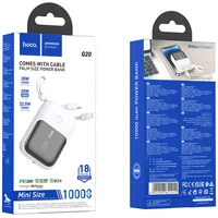Портативное зарядное устройство Power Bank Hoco Q20 Fountain 22.5W+PD20W 10000 mAh White