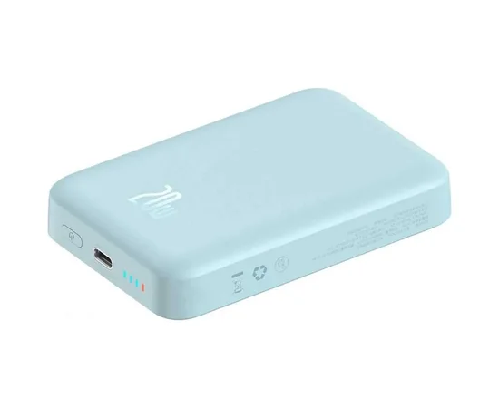 Портативное зарядное устройство Power Bank Baseus Magnetic Mini OS 20W c БЗУ 10000 mAh (PPCX110105) Blue
