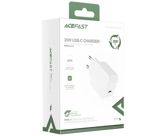 СЗУ Acefast A1 PD20W single USB-C White