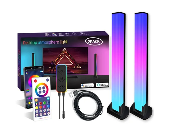 Настільна LED лампа RGB 5V Panel 1 Bluetooth dual pack USB interface with app Black