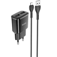 СЗУ HOCO C88A (2USB/2.4A) + MicroUSB Чорний