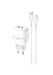 СЗУ Hoco C77A (2USB/2.4A) + MicroUSB Белый
