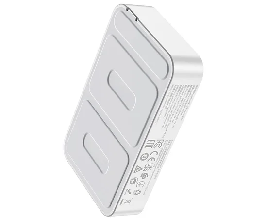 Портативное зарядное устройство Power Bank Hoco Q10A Transparent PD20W с БЗУ 10 000 mAh White