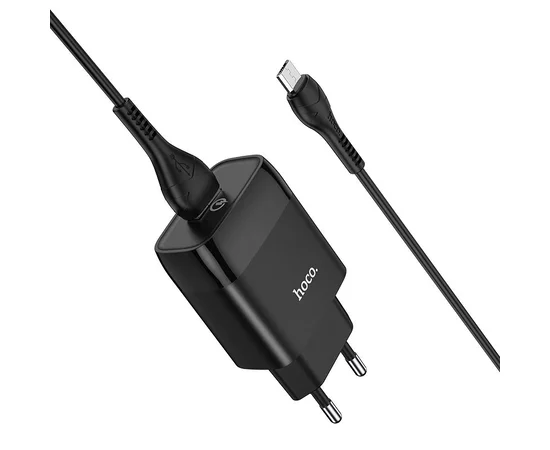 СЗУ Hoco C72Q QC3.0 (1USB/2A) + MicroUSB Черный