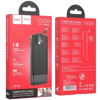 Портативное зарядное устройство Power Bank Hoco J114 Charger with cable 10 000 mAh Black