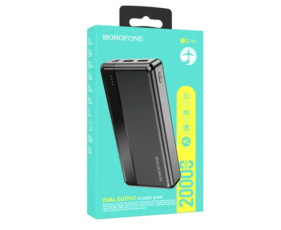 Портативное зарядное устройство Power Bank BOROFONE BJ24A 20000 mAh Черный