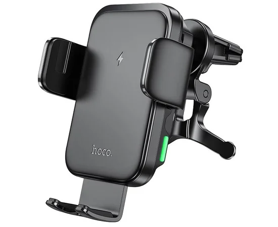 Автодержатель с БЗУ Hoco HW10 Jenny three-axis linkage (air outlet) Black