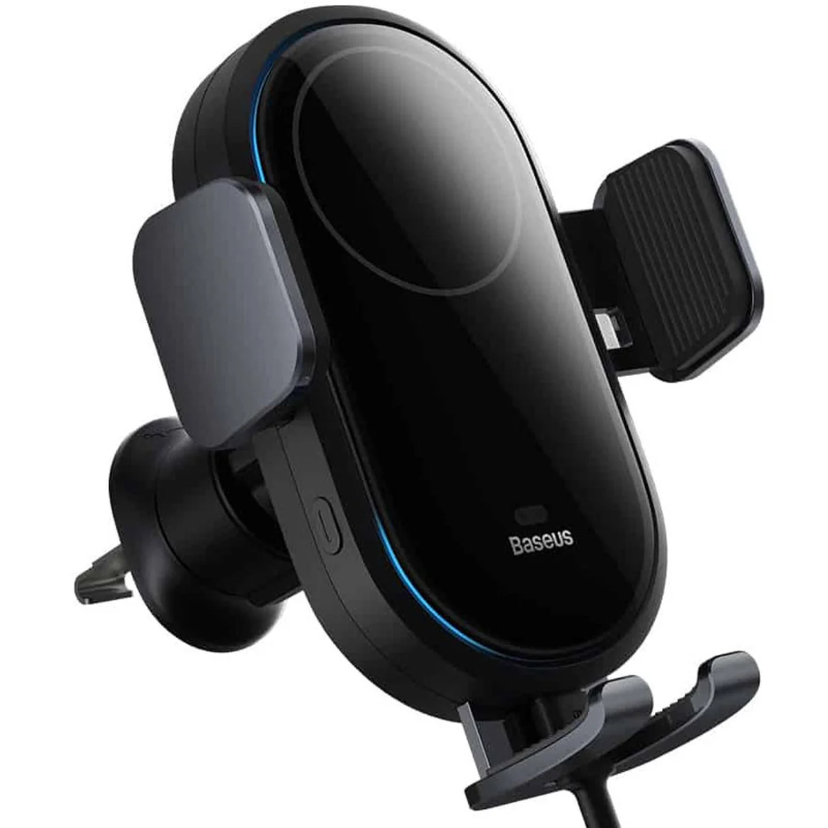 Автодержатель с БЗУ Baseus LightChaser Wireless Charging Electric Car Mount 15W (C40355900121-00) Black