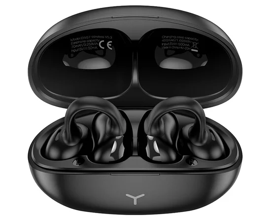 Беспроводные TWS наушники Hoco EW57 Auspicious clip-on Galaxy black
