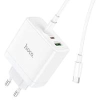 СЗУ Hoco N30 Glory PD65W (2Type-C/1USB) + Type-C to Type-C White