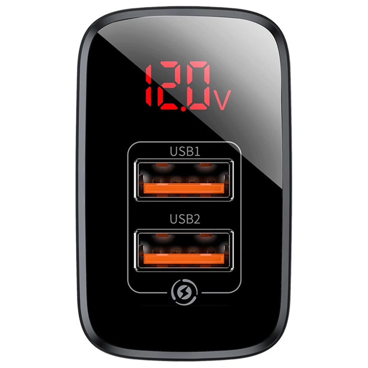 СЗУ Baseus Mirror Lake Dual QC Digital Display 2USB Чорний