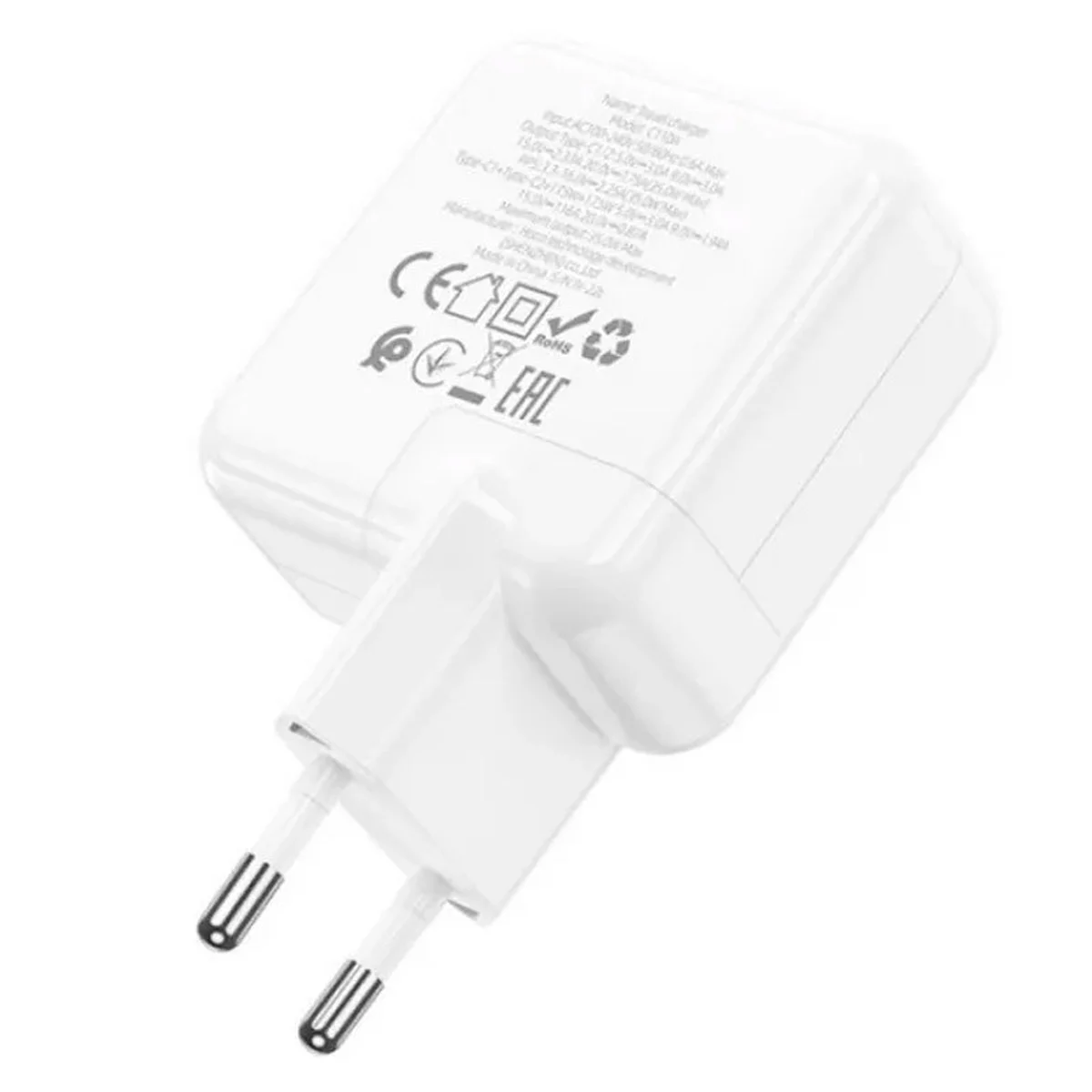 СЗУ Hoco C110A Lucky PD35W (2 Type-C) White