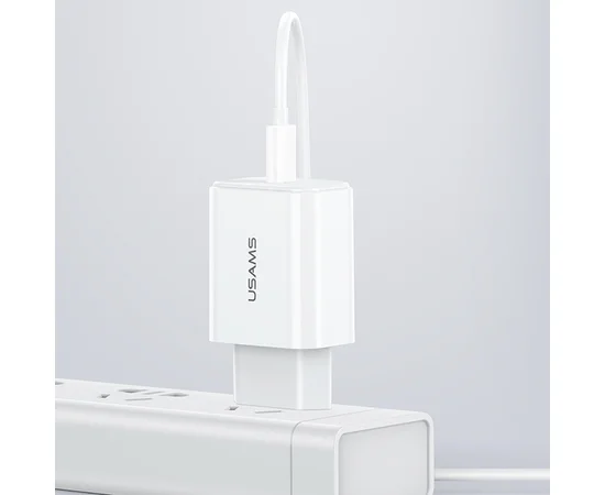 СЗУ USAMS US-CC069 T14 PD Fast Travel USB Charger (EU) Белый