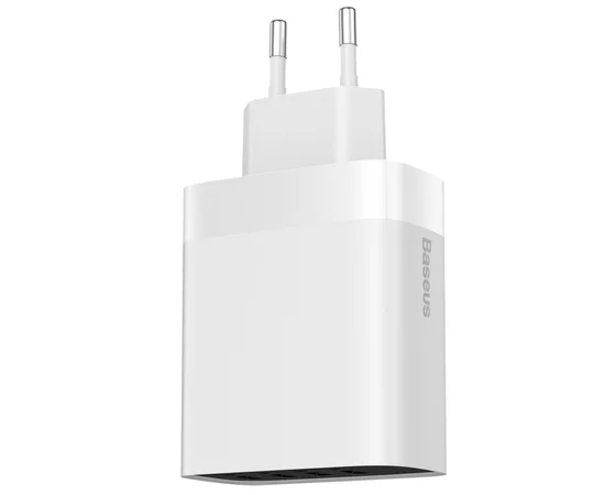 СЗУ Baseus Mirror Lake Digital Display 30W 4USB Белый