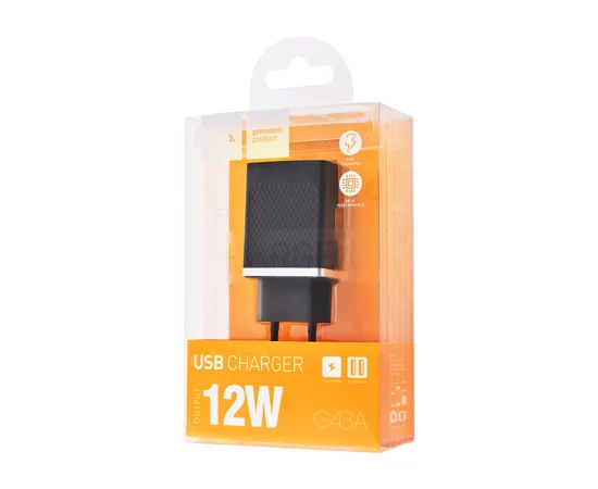 СЗУ Hoco C43A Vast 2.4A 2USB Black