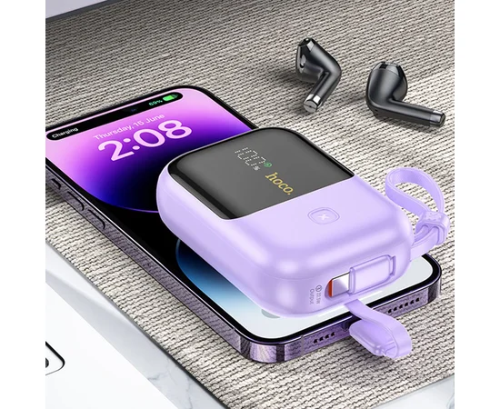 Портативное зарядное устройство Power Bank Hoco Q20 Fountain 22.5W+PD20W 10000 mAh Purple