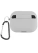 Силиконовый футляр с микрофиброй для наушников Airpods Pro 2 Серый / Stone