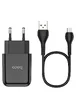 СЗУ HOCO N2 (1USB/2.1A) + USB - MicroUSB Черный