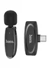 Петличний бездротовий мікрофон Hoco L15 Crystal Type-C Black