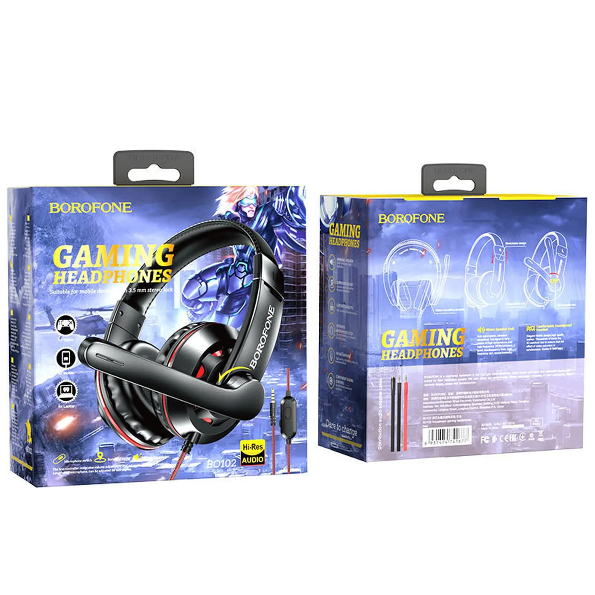 Стерео Навушники BOROFONE BO102 Червоний