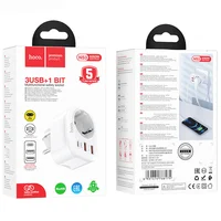 СЗУ Hoco NS3 Multifunctional PD20W (2USB/1Type-C/1xSocket) White