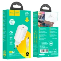 СЗУ Hoco N22 Jetta PD25W + Type-C to Lightning Белый