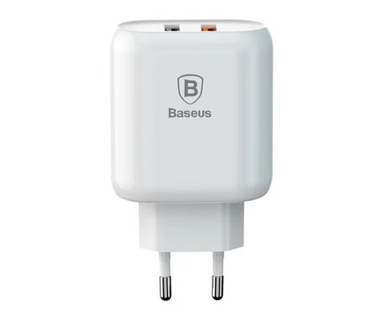 СЗУ Baseus Bojure Series EU (2USB 1xQuickCharge QC3.0 23W) Белый