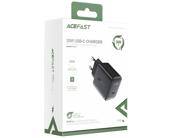 СЗУ Acefast A1 PD20W single USB-C Black