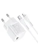 СЗУ HOCO N10 Starter single port PD 20W + Type-C to Lightning Белый