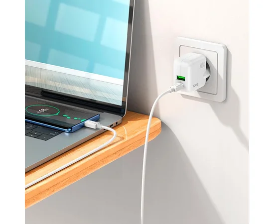 СЗУ Hoco C111A PD 30W+QC3.0 Type-C to Type-C White