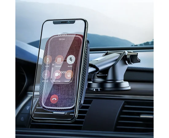 Автодержатель с БЗУ Hoco CA75 магнитный Черный