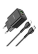 СЗУ Hoco N28 Founder PD20W+QC3.0 + Type-C to Lightning Black